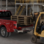 The 2025 Ford Super Duty hauling pallets
